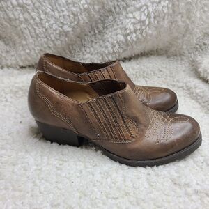 Nurture by Lamaze Brown‎ Leather Ankle Cowboy Boot Booties Shoes Size 6